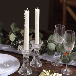 Versatile Clear Crystal Candle Holders Versatile Clear Crystal Candle Holders