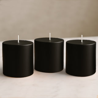 Décor ideas using Black pillar candles Décor ideas using Black pillar candles