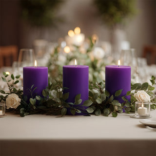 Décor ideas using Purple pillar candles Décor ideas using Purple pillar candles