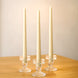 10-Pack Taper Candles Premium Wax Design Ivory - Unscented Candles