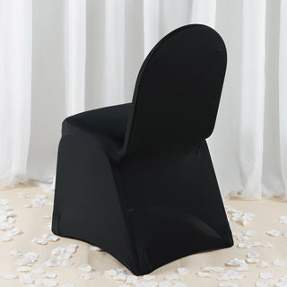 Black Premium Spandex Stretch Fitted Banquet Chair Cover - The Perfect Event Solution