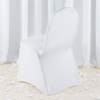 The Perfect White Premium Spandex Stretch Fitted Banquet Chair Cover