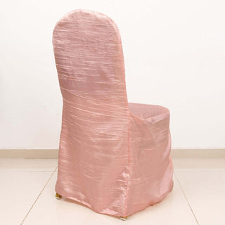 Dusty Rose Crushed Taffeta Chair Cover Dusty Rose Crushed Taffeta Chair Cover