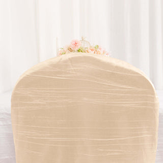 Versatile and Durable Beige Banquet Chair Cover Versatile and Durable Beige Banquet Chair Cover