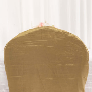 Unleash Your Creativity with the Gold Crinkle Crushed Taffeta Chair Cover Unleash Your Creativity with the Gold Crinkle Crushed Taffeta Chair Cover