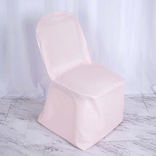 <span>Elegant Blush Polyester Banquet Chair Covers</span> <span>Elegant Blush Polyester Banquet Chair Covers</span>