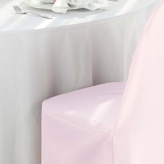 <span>Easy Care Blush Polyester Banquet Chair Covers</span> <span>Easy Care Blush Polyester Banquet Chair Covers</span>