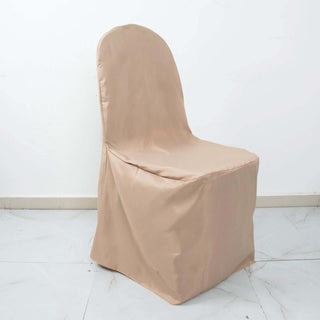 <span>Elegant Nude Polyester Banquet Chair Covers</span> <span>Elegant Nude Polyester Banquet Chair Covers</span>