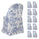 10 Pack Polyester Chair Covers for Folding Chairs – White Blue French Toile Pattern, Reusable