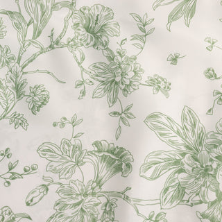 Green floral pattern design on a light background. #whtbkgd