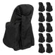 10-Pack Polyester Slip-On Folding Chair Covers with Attached Sashes