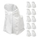 10-Pack Polyester Slip-On Folding Chair Covers with Attached Sashes