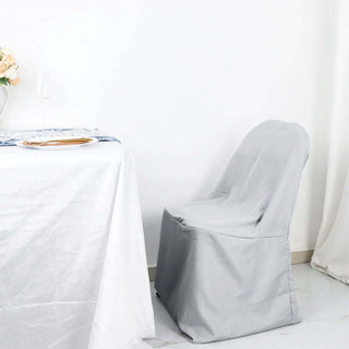 Durable and Versatile Silver Polyester Folding Chair Covers Durable and Versatile Silver Polyester Folding Chair Covers