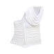 Spandex Folding Chair Cover White with Ruched Swag Back and Foot Pockets – Fitted Stretch#whtbkgd
