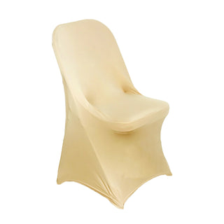 <strong>Easy To Use Champagne Spandex Fitted Chair Covers</strong> <strong>Easy To Use Champagne Spandex Fitted Chair Covers</strong>
