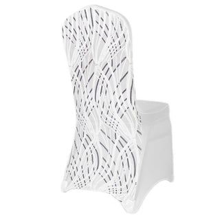 Enhance Your Event with the White Black Spandex Fitted Banquet Chair Cover