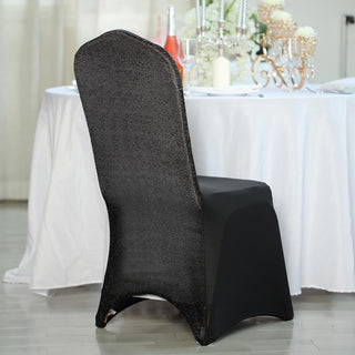 Elevate Your Event with the Black Spandex Stretch Banquet Chair Cover Elevate Your Event with the Black Spandex Stretch Banquet Chair Cover
