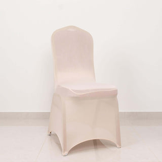 Adorn Your Event With Blush Spandex Banquet Slip-On Chair Cover Adorn Your Event With Blush Spandex Banquet Slip-On Chair Cover
