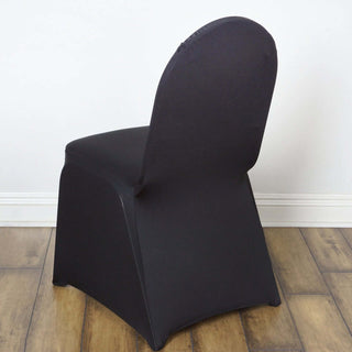 Premium Black Spandex Stretch Banquet Chair Cover Premium Black Spandex Stretch Banquet Chair Cover