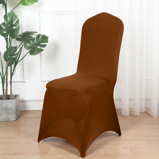 Enhance Your Event with the Cinnamon Brown Spandex Chair Cover