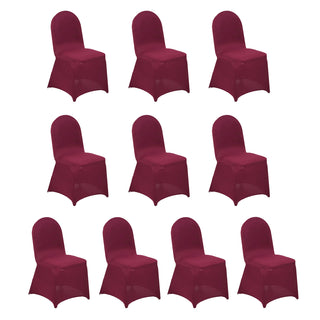 <span>Easy to Install and Remove Burgundy Banquet Chair Cover</span> <span>Easy to Install and Remove Burgundy Banquet Chair Cover</span>