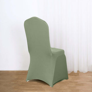 Versatile and Stylish Dusty Sage Green Banquet Chair Cover Versatile and Stylish Dusty Sage Green Banquet Chair Cover