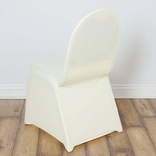 Versatile and Reusable Ivory Spandex Chair Cover Versatile and Reusable Ivory Spandex Chair Cover