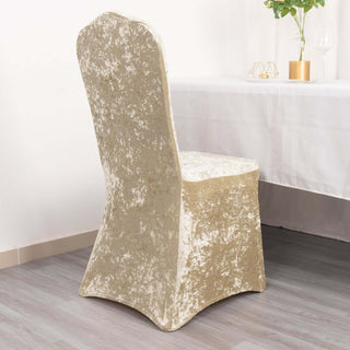 Create Unforgettable Moments with Beige Crushed Velvet Create Unforgettable Moments with Beige Crushed Velvet