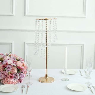 Elegant Gold Metal Flower Stand Wedding Centerpiece Elegant Gold Metal Flower Stand Wedding Centerpiece