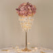 38inch Crystal Pendant 4-Tier Table Centerpiece Chandelier Gold Metal Vase Stand Round Frame