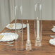 2 Pack 14inch Tall Clear Glass Candle Shades with 2.25inch Wide Open Ends