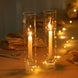 2 Pack 12inch Tall Clear Glass Candle Shades with 2.25inch Wide Open Ends