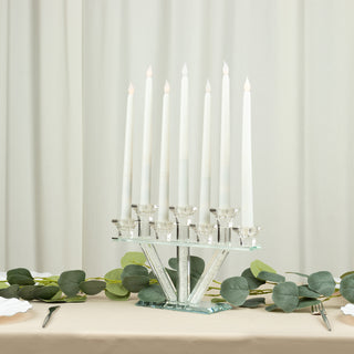 <strong>Crystal Glass Taper Candle Holder </strong>