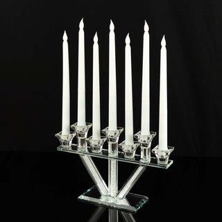 <strong>Clear Crystal-Filled Glass Taper Candle Holder </strong> <strong>Clear Crystal-Filled Glass Taper Candle Holder </strong>