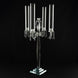 4 Arm Crystal Glass Taper Candle Holder Candelabra, Decorative Table Centerpiece