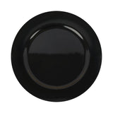 6 Pack | 13Inch Black Round Acrylic Plastic Charger Plates, Dinner Party Table Decor#whtbkgd