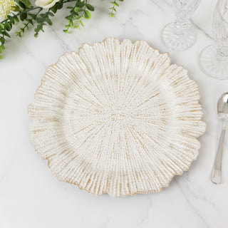 Antique White Plastic Charger Plates for Timeless Appeal Antique White Plastic Charger Plates for Timeless Appeal