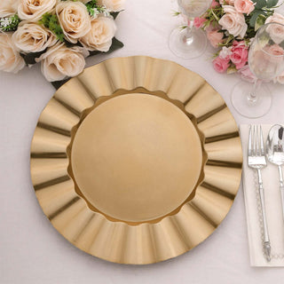 Add a Touch of Elegance with Gold Disposable Charger Plates Add a Touch of Elegance with Gold Disposable Charger Plates