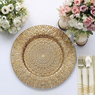 Add Glamour to Your Table with Gold Embossed Peacock Design Charger Plates Add Glamour to Your Table with Gold Embossed Peacock Design Charger Plates