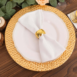 Create an Unforgettable Dining Experience with Metallic Gold Hammered Rim Plates Create an Unforgettable Dining Experience with Metallic Gold Hammered Rim Plates