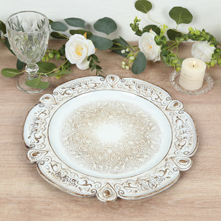 <meta charset="utf-8"><span><span><strong>Refined Antique White Floral Embossed Acrylic Charger Plates for Stylish Table Settings</strong></span></span> <meta charset="utf-8"><span><span><strong>Refined Antique White Floral Embossed Acrylic Charger Plates for Stylish Table Settings</strong></span></span>