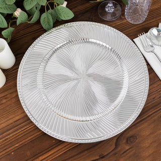 Add Elegance to Your Table with Metallic Silver Charger Plates Add Elegance to Your Table with Metallic Silver Charger Plates