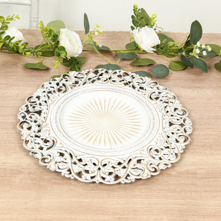 <strong>Enhance Your Table Décor with Antique White Acrylic Charger Plates</strong> <strong>Enhance Your Table Décor with Antique White Acrylic Charger Plates</strong>