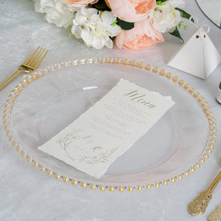 Create a Memorable Dining Experience with Clear/Gold Acrylic Plastic Charger Plates Create a Memorable Dining Experience with Clear/Gold Acrylic Plastic Charger Plates