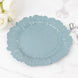10 Pack Economy Reef Plastic Charger Plates – 13inch Dusty Blue Dinner Plate Chargers for Weddings