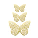 10 Pack Metallic Gold Foil Jumbo 3D Butterfly Wall Stickers, Disposable Paper Charger