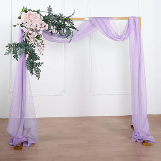 Add Elegance to Your Event with the 18ft Lavender Lilac Rose Sheer Organza Wedding Arch Drapery Fabric Add Elegance to Your Event with the 18ft Lavender Lilac Rose Sheer Organza Wedding Arch Drapery Fabric