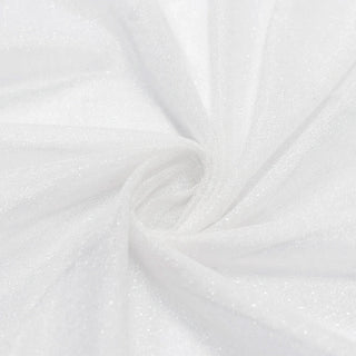 Close-up of white tulle fabric texture with soft folds and shimmer#whtbkgd