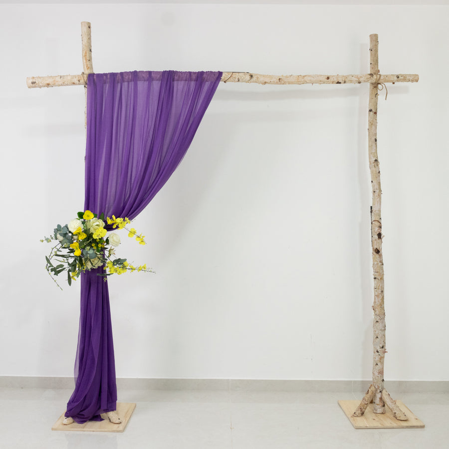Purple Sheer Backdrop Drape – 5ft x 14ft Wedding Arch & Ceiling Decor Panel