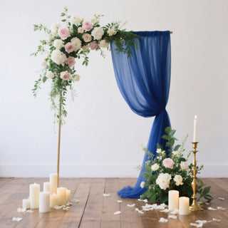 <strong>Navy Blue Sheer Backdrop Drape</strong> <strong>Navy Blue Sheer Backdrop Drape</strong>